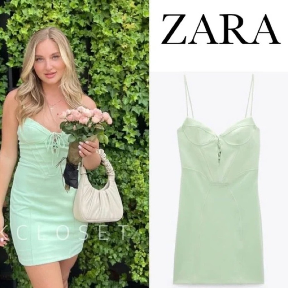 BNWT Zara Corset Style Dress Sz S - Picture 2 of 10